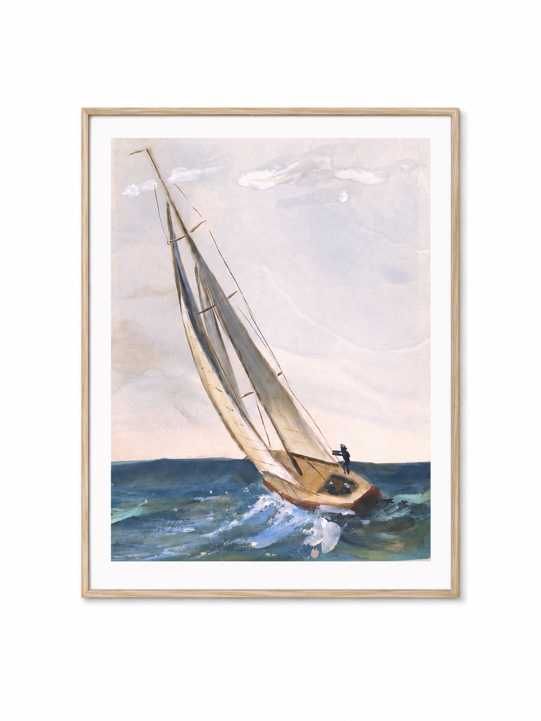 Solo Sailor - Oil Painting On Silk
